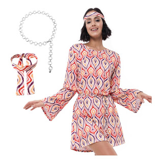 Bssn Traje De Discoteca De Los 70 Y 60 Para Mujer, Vestido E Bssn Traje De Discoteca De Los 70 Y 60 Para Mujer, Vestido E