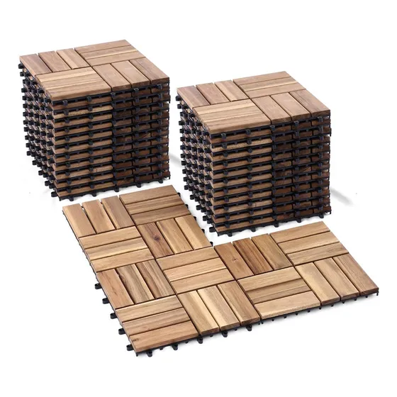 20pc Piso Madera Para Exterior Jardín Regadera30x30cm 