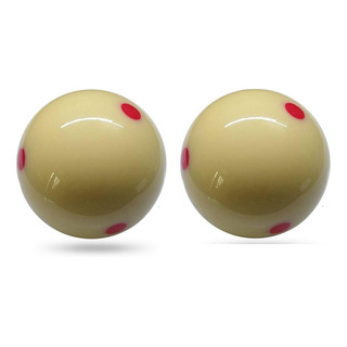 2 Bolas Blancas De Billar Con 6 Puntos Rojos 2 Bolas Blancas De Billar Con 6 Puntos Rojos
