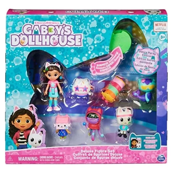 Casa De Gabby Dollhouse Set De 7 Figuras Temática Fiesta Em
