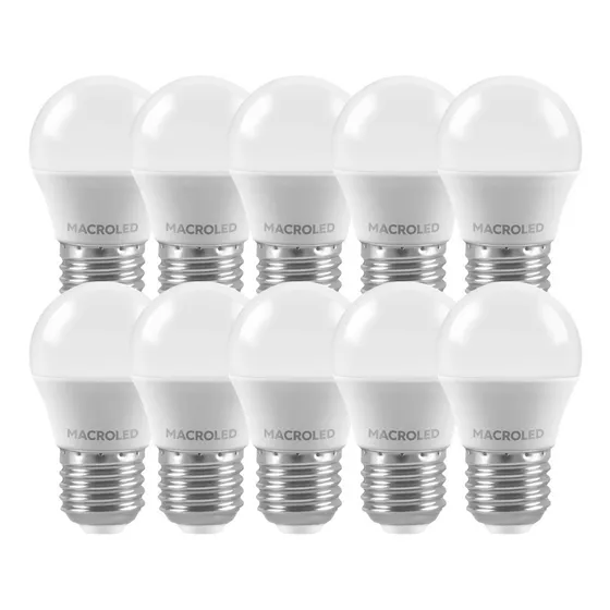 Lampara Led Gota Blanco Frio G45 6w Macro E27 X 10 Unidades