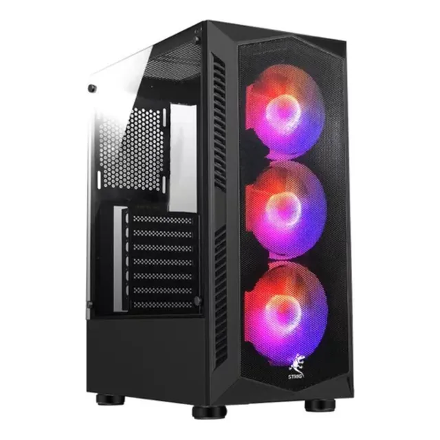 Case Gamer Strig Tuatara Atx 3 Fan Argb + Controlador