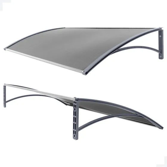 Toldo Policarbonato Versatil Com Mao Francesa 1.0mx0.50m - C Plug Lar Cinza