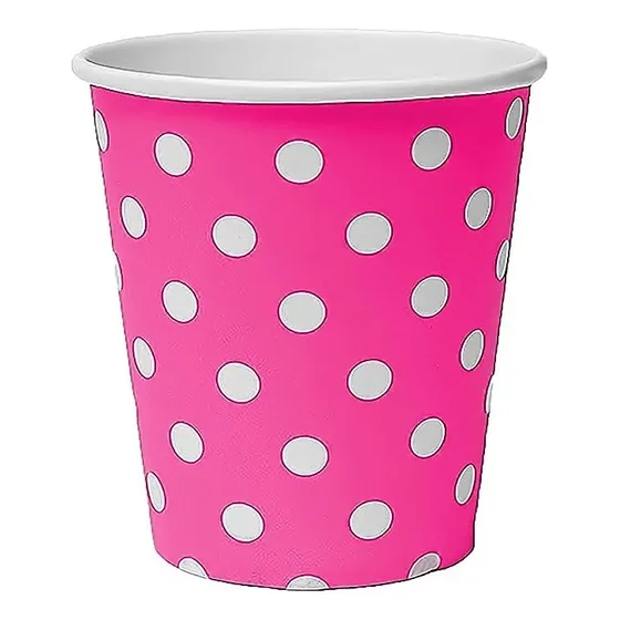 Pack X10 Vasos Desechables Decoración Vaso Cumpleaños Fucsia