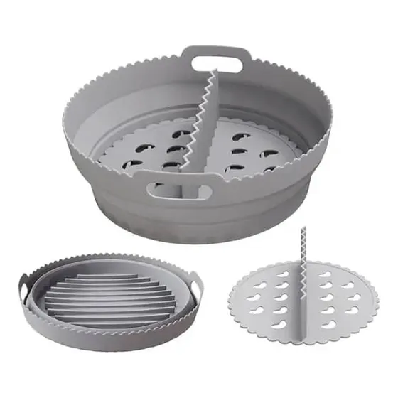 Olla Silicona Para Air Fryer, Bandeja, Facil De Lavar