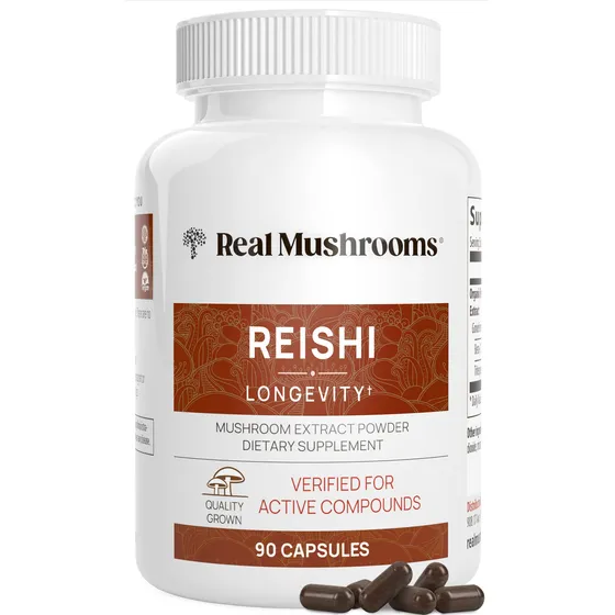 Suplemento De Hongos Reales, Cápsulas De Reishi, 90 Cápsulas