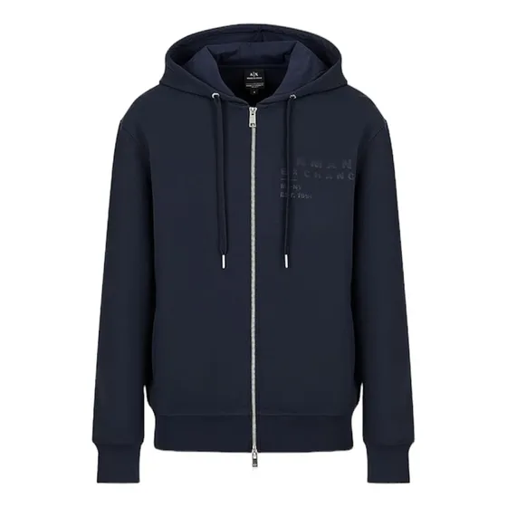 Campera Armani Exchange Hombre Urbana C /cap Slim Negro T M