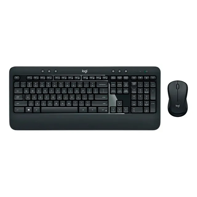 Kit de teclado y mouse inalámbrico Logitech MK540 Español España de color negro