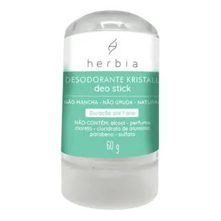 Desodorante Natural Pedra Sal Cristal 60g Unisex Herbia FragrĂąncia Sem FragrĂąncia Desodorante Natural Pedra Sal Cristal 60g Unisex Herbia FragrĂąncia Sem FragrĂąncia