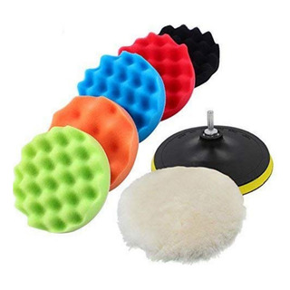Set De 8 Esponjas Y Lana Para Pulir Autos, 4 Y 37 Pulgadas Set De 8 Esponjas Y Lana Para Pulir Autos, 4 Y 37 Pulgadas