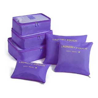 Kit Organizador Mala Bolsa Viagem 6 Peças Necessaire Lilås Kit Organizador Mala Bolsa Viagem 6 Peças Necessaire Lilås