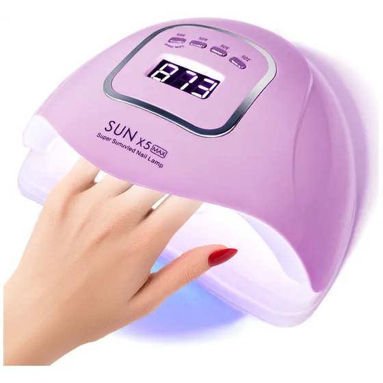 Lámpara De Uñas Uv 150w 45leds Profesional Secadora Usb Con Pantalla Con 4 Configuraciones De Temporizador Y Pantalla Lcd Función De Pausa Y Temporizador De Memoria Lámpara De Gel De Curado Rápido