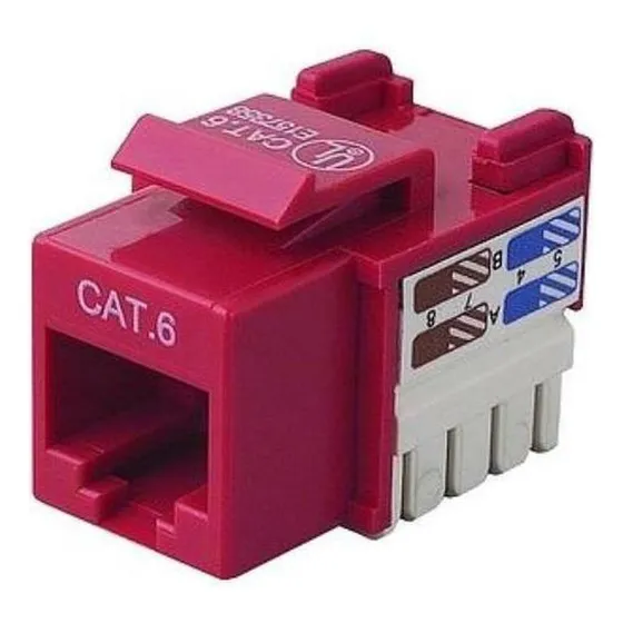 Cat6 Rj45 Keystone Punch-down Rojo 10 Unidad