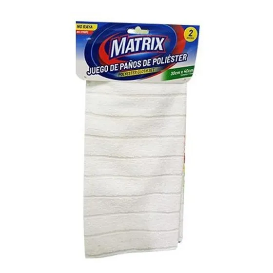 Paño De Poliester Multiuso 30 X 40cm Marca Matrix (set X 2)