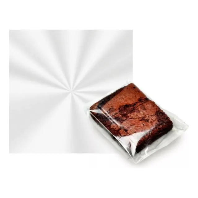 Kit 2000un -  Celofane Bopp 20x20 Transparente Para Brownies