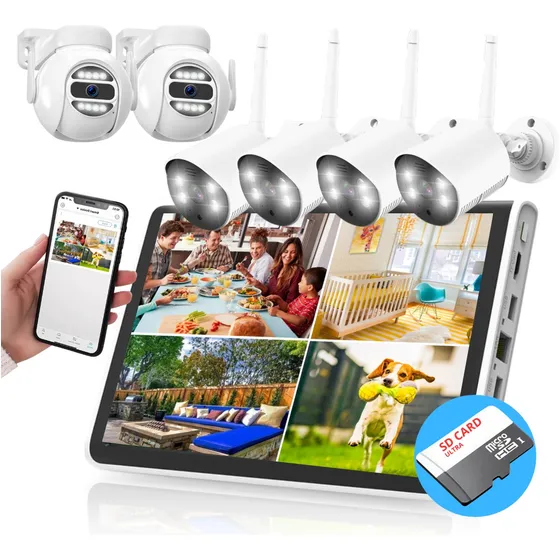 6 Câmeras Ip Dome Mini Speed Wifi Nvr Xmeye Pro + Sd 128gb