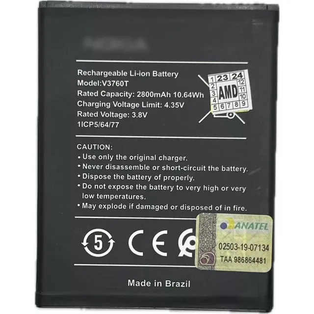 Bateria Nokia C2 V3760t Ta-1263 Nova