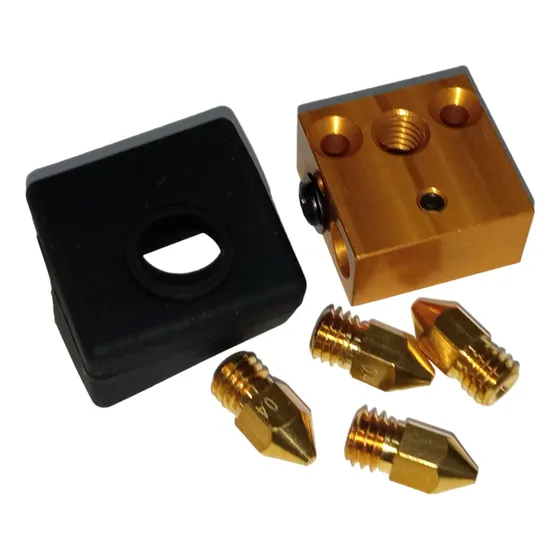 Bloque, Chaqueta Y Boquillas Mk Para Hotend De Impresora 3d