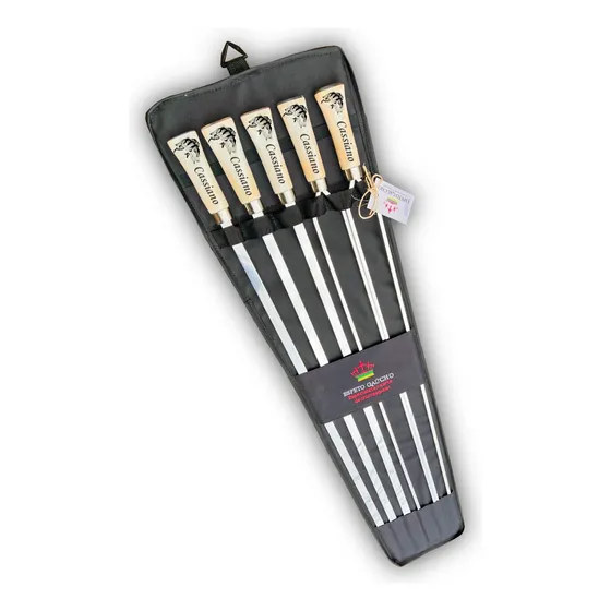 Kit De Espetos Com Cabos De Osso, Personalizados