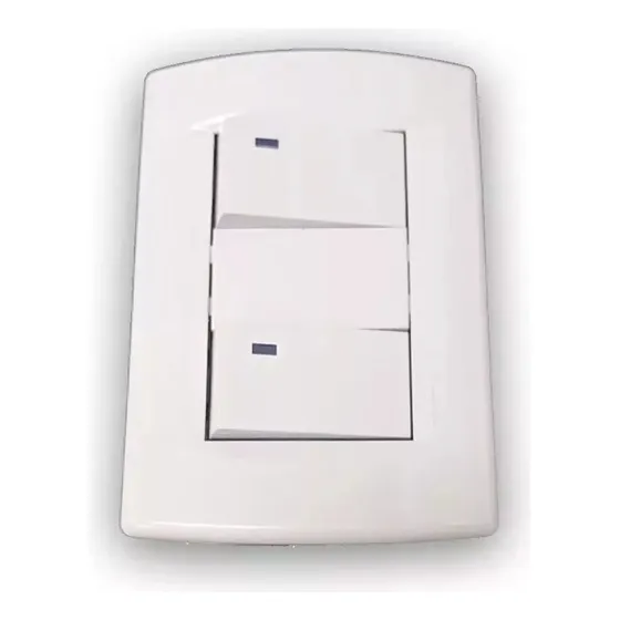 Plaqueta Sica Armada Blanca Con 2 Llaves Unipolares 