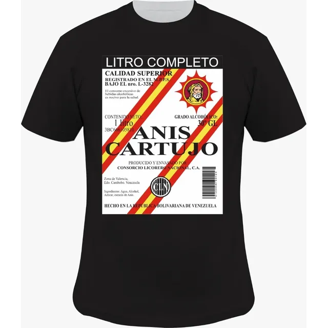 Franela Personalizada Anís Cartujo 100% Venezolano El Mejor