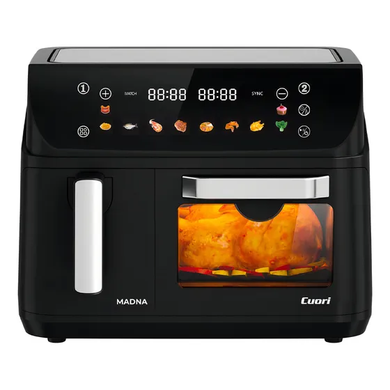 Freidora Sin Aceite Airfryer + Horno Cuori Magna 4+8 Lt Color Negro