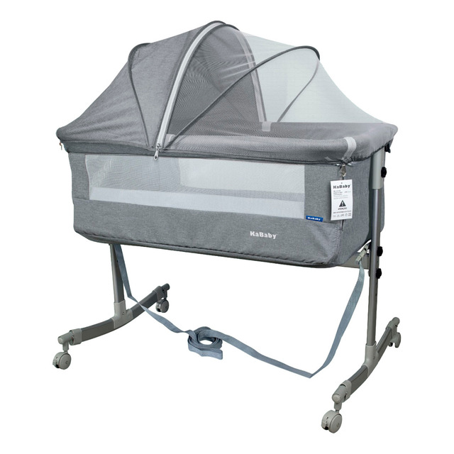 Berço Moisés Sleep 3 Em 1 Co-bed Com Cinta E Moquiteiro Cinza - Kababy Berço Moisés Sleep 3 Em 1 Co-bed Com Cinta E Moquiteiro Cinza - Kababy