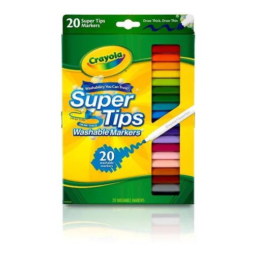 Crayola Marcadores Colores Lavables Super Tips 20 Unidades