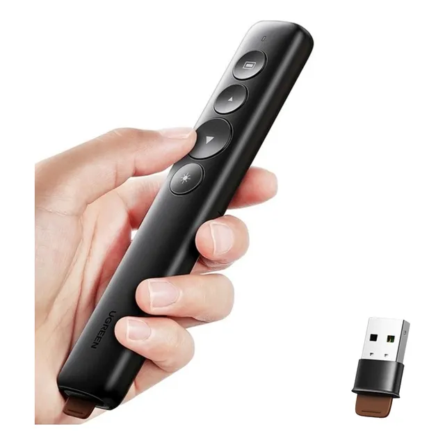 Presentador Inalámbrico Láser Control Remoto Ugreen 50654 Color Negro