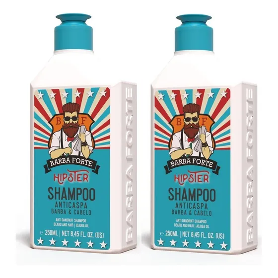 2 Barba Forte Shampoo Anti Caspa Hipster 250ml