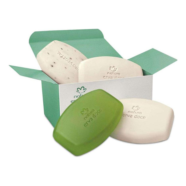 Natura Sabonete Barra Puro Vegetal Sortido Erva Doce 4x90gr