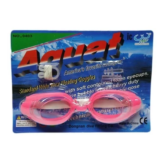 Lentes Acuáticos De Natación Con Tapa Oídos Y Nariz Rosados