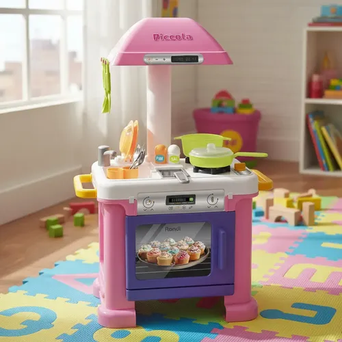 MERIGLARE Campana Extractora De Juguete Con Sonidos Y Luces – Electrodoméstico De Cocina Simulado Para Juego De Roles Infantil (26x11x3.5 Cm)