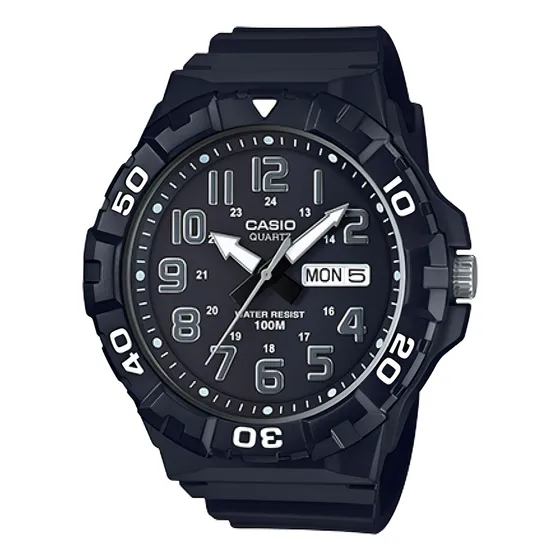 Reloj Casio MRW-210H-1A Numeros Plata Caratula Grande 55mm 100m