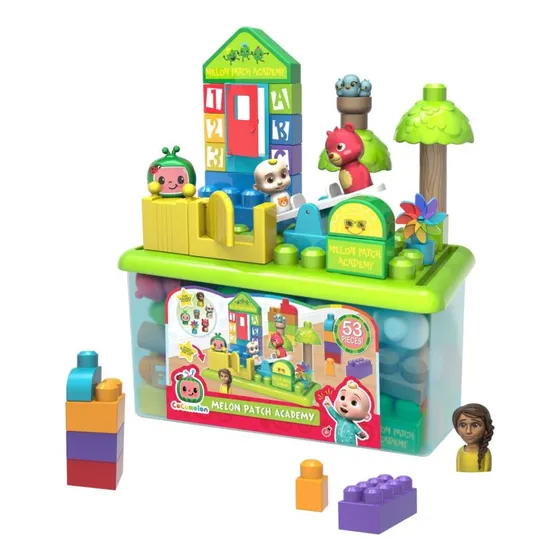Set Juego Bloques Cocomelon Escuela Melón Patch 53 Piezas