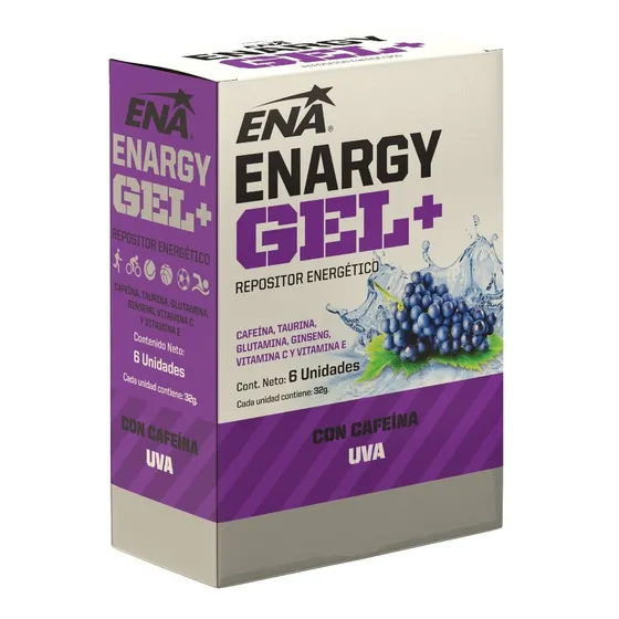 Enargy Gel X 6 U. Ena Con Cafeina Glutamina Y Ginseng Sabor Uva