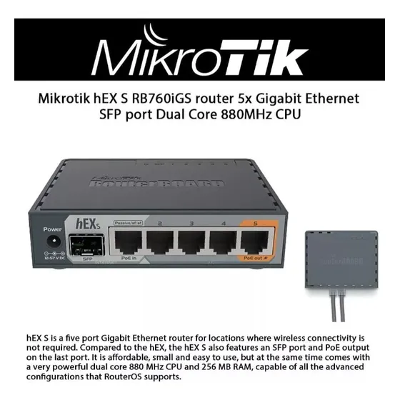 Router Mikrotik Rb760igs Hex S / 5xgigabit / +sfp-1gb / Usb