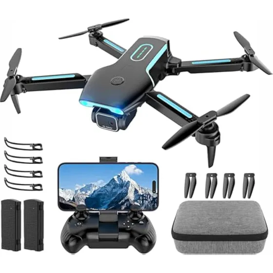 Dron Con Cámara, Drone Fpv 1080p Con 2 Baterías,