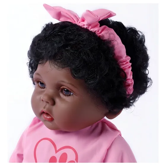 Boneca Bebê Realista Bela 48cm C 08 Acessórios Brink