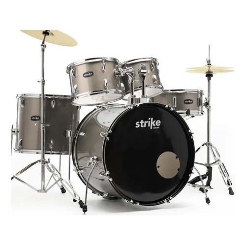 Bateria Acústica Voik BAM22-GD Cor Gold Brilhante Bumbo 22