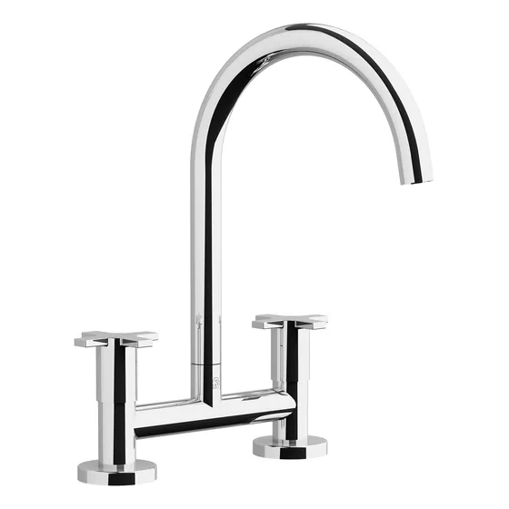 Griferia Cocina Fv Alerce 428/d7 Juego Mesada Pico Movil