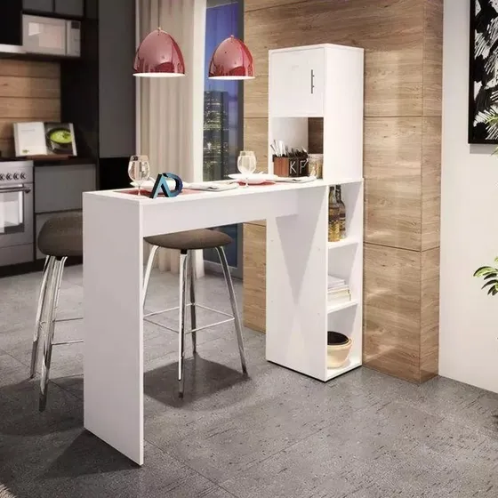 Barra Desayunador Moderno Minimalista Melamina 18 Mm