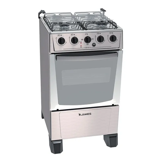 Cocina Combinada James C-205 B Inox - Laser Tv