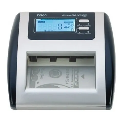 Detector De Billetes Falsos Accubanker D500 Dolares Euros 