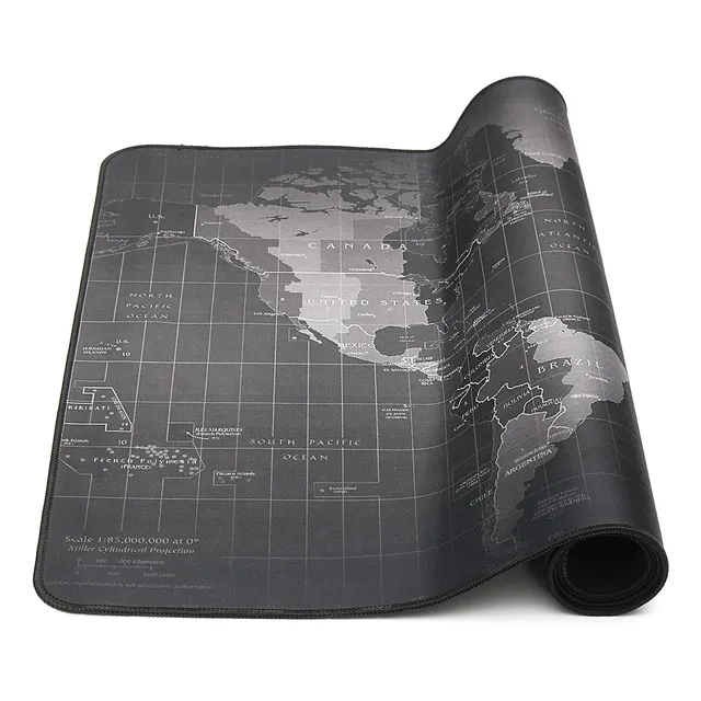 Mouse Pad Speed Gamer Extra Grande Mapa Mundi Preto