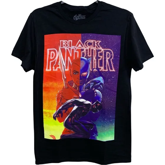 Franela Black Panther Unisex Importada Black Color