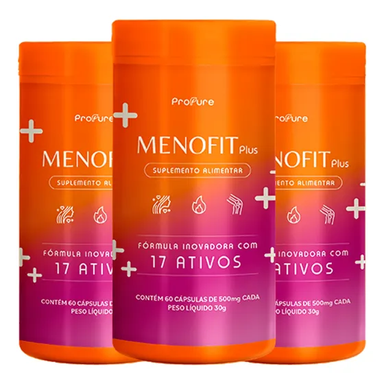 Menofit Plus® (kit P/3 Meses) Suplemento Natural Menopausa