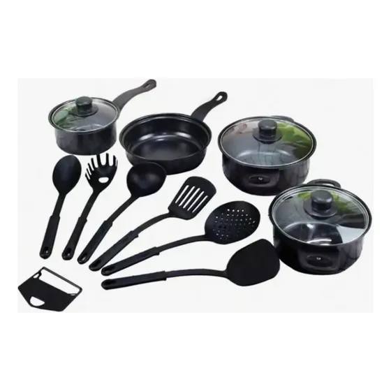 Batería De Cocina Set De Ollas Y Utensilios De 13 Piezas