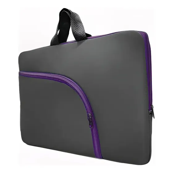 Capa Para Notebook 15" BeccaRok Legion, de Nylon Roxo Com Bolso, e Zíper