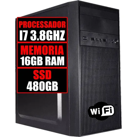Cpu Computador Pc Intel Core I7 3.8ghz / 16gb Ram / Ssd 480g